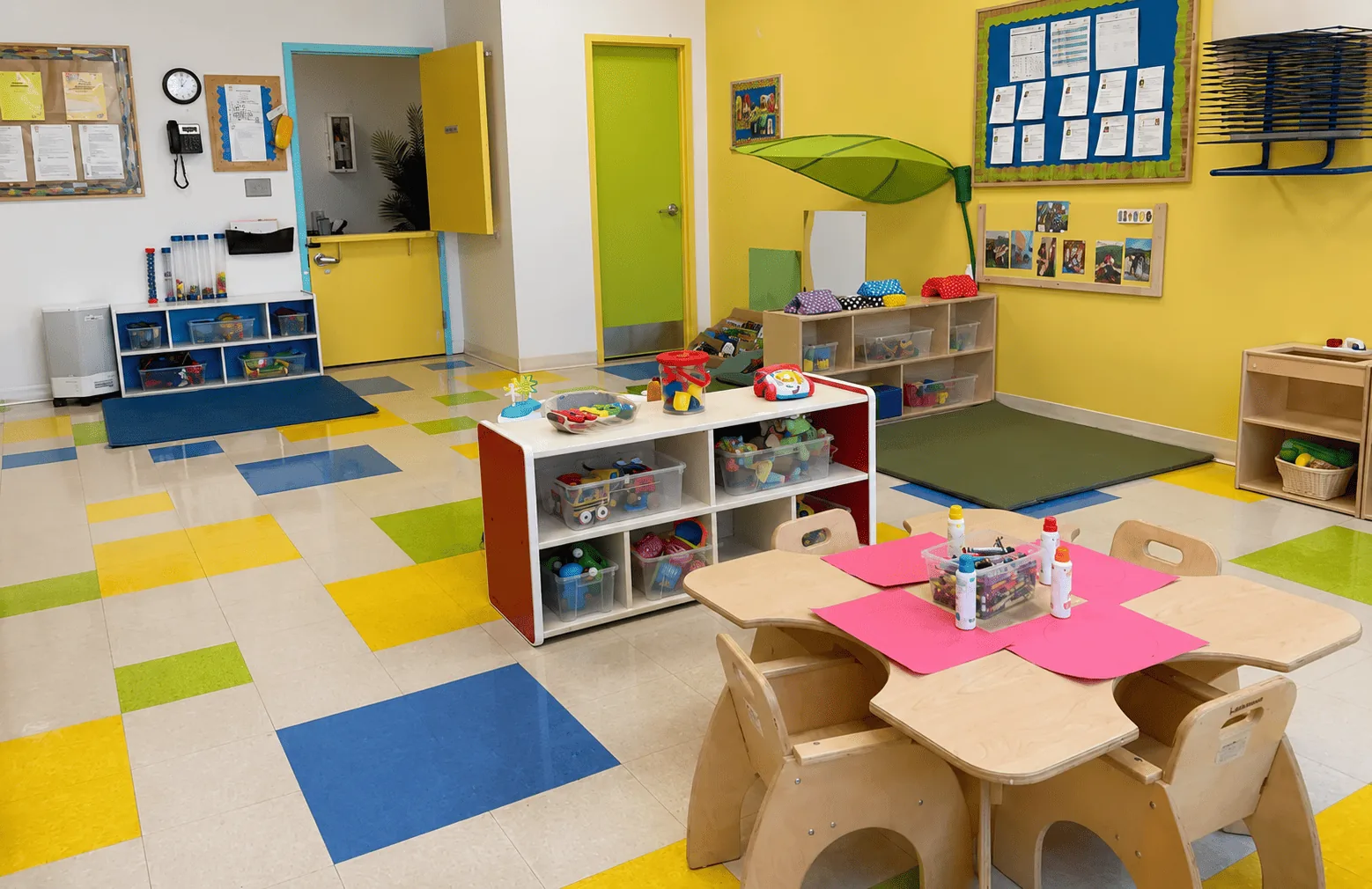 Children learning together in a licensed child care classroom at Kinder Grove in York