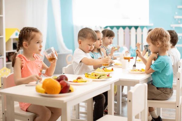 Healthy meals and snacks served at Kinder Grove child care centre